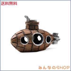 Zayookey アクアリウム 水槽 潜水艦 サブマリン 装飾 隠れ家 オーナメント インテリア 置物 装飾品 癒し水景 水族館飾り 情景小物 エビ 