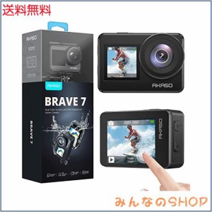 AKASO Brave7 アクションカメラ 4K 20MP ウェアラブルカメラ タッチパネル式 6軸手ぶれ補正 スポーツカメラ IPX8本体10M防水 水中カメラ 