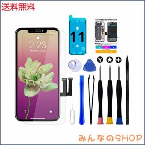 Brinonac iPhone 11 LCD 液晶パネル 6.1” 3Dタッチ付き フロントパネル 修理用交換用LCD 修理工具付き(iPhone 11)