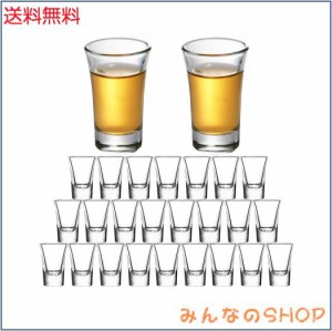 ショットグラス 24個-30ml クリアシミニショットグラス ヘビーベースのウイスキーグラスセット ミニ テキーラグラス (24) クリアシミニシ