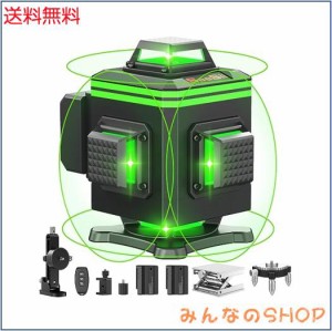 Seesii レーザー墨出し器 4x360°グリーンレーザー 水平器 16ライン フルライン 高輝度 30メートル作業範囲 レーザーレベル 自動補正 受