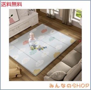 UANLAUOプレイマット ベビーマット 赤ちゃん 収納しやすい マット 折りたたみ 180x200x1.5cm 防水 滑り止め 両面使用可 ベビープレイマッ