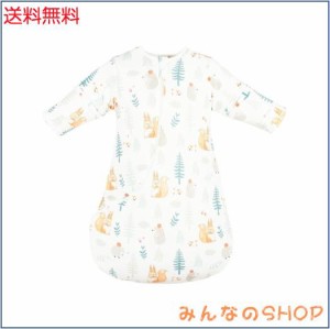 [MOMSMENU] スリーパー 冬 綿100% 柔らかく 赤ちゃん用スリーパー 2.5Tog 厚め あったかい 袖あり 袖取り外し 可能 2歳から4歳 ホワイト