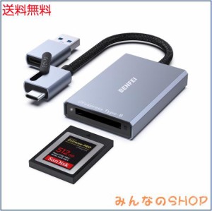 BENFEI CFexpress カードリーダー 10Gbps、USB-C/USB-A 2-in-1 タイプ B CFexpress アダプター Windows/Mac/Linux/Android と互換性あり