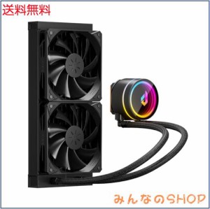 upHere 簡易水冷CPUクーラー 240mmラジエーター 水冷システム 120mmPWMファン2基 静音 ARGB LEDヘッド搭載 【P240K】