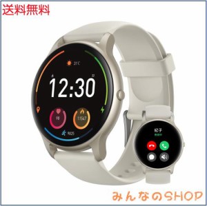 Parsonver 日本正規品 スマートウォッチ 通話機能付き 着信通知 iPhone/アンドロイド対応 丸型 超薄型 Smart Watch 腕時計 1.32in（33MM