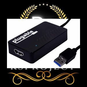 Plugable USB3.0 グラフィック変換アダプタ 2K＠50Hz 1080p＠60Hz 対応 Windows macOS ChromeOS システム用 DipslayLink チップ採用