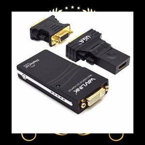 Wavlink USB2.0のVGA/ DVI/HDMIマルチディスプレイアダプタ グラフィックス・アダプタ、複数モニタを最高解像度 1920×1080まで接続（最