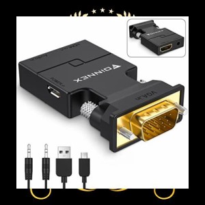 VGA HDMI アダプタ VGA HDMI 変換 VGA から HDMI 変換アダプタ VGA HDMI 出力 コンバーター VGA HDMI ビデオ変換 アダプタ VGA 入力 HDMI