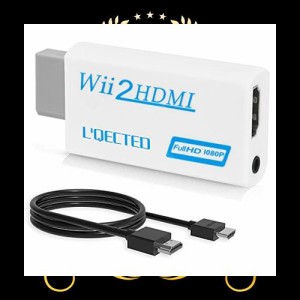 L’QECTED Wii To HDMI 変換アダプタ(1.5M HDMI接続ケーブルが付属します) Wii専用HDMI コンバーター480p/720p/1080pに変換 3.5mmオーデ