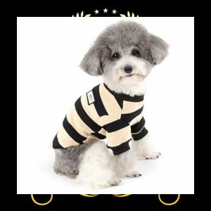 ZUNEA 犬服 秋冬 ニット セーター 小型犬 おしゃれ かわいい ストライプ コート ジャケット 暖かい 防寒 綿服 冬服 あたたかい tシャツ 