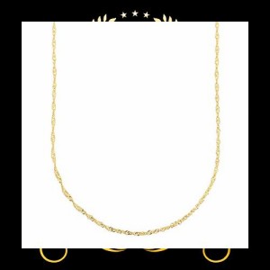 [フェアリーカレット] 18金ネックレス K18 スクリューチェーン 45cm (幅1.4mm 約2g)