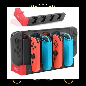 Switch ＆ Switch 有機EL ジョイコン用 充電スタンド Joy-Con コントローラー充電 対応 Switch と Switch有機EL 収納 一体型 4台同時充電