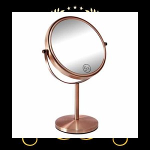 ARREBOL （ アレボル） 卓上 ミラー 化粧鏡 卓上 5倍拡大鏡 ミラースタンド 女優ミラー 卓上 鏡 化粧ミラー 化粧 真実の鏡 両面化粧鏡 等