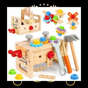 組み立て おもちゃ 男の子 女の子 3 4 5 6歳誕生日 プレゼント モンテッソーリ 工具 大工 おもちゃさんセット 木のおもちゃ ランキング 