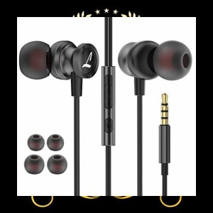 Esputunk イヤホン 有線 3.5mm マイク付き ノイズキャンセリング 遮断 HIFI音質 音量調整 重低音 仕事 勉強 通勤通学最適 Android/PC/テ