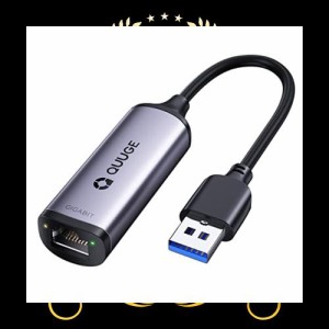 QUUGE 有線LANアダプター USB LAN 変換アダプター 1Gbe高速通信 USB3.0 to RJ45 変換 一発認識 アルミ外殻 Switch 有線LAN イーサネット