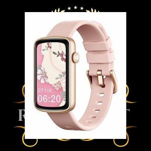 SHANG WING スマートウォッチ レディース リストバンド 型 腕時計 iPhone/Android対応 1.47インチ大画面 フルタッチ Smart Watch 着信通