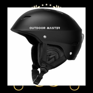 OUTDOORMASTER スキー ヘルメット スノーボード ヘルメット バイザー付き スノーヘルメット 全方位調整アジャスター 高密度EPS スキー用