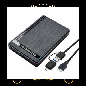 BIGBIGER 外付けHDD 500G USB3.0 Type C HDD 2in1外付け ハードディスク 2.5インチ機械式ハードドライブ 超薄型 ポータブルHDD ノートパ