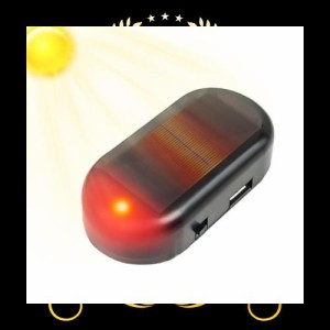 aninako 車 ソーラーパワー LEDライト ダミーセキュリティ 防犯 盗難防止 警告 自動点滅 カーセキュリティ ナイトシグ装飾 ソーラー充電 