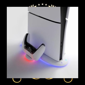 【新型 PS5 Slim 対応】PS5 Silm用 スタンド 縦置き RGB コントローラー 充電スタンド Blitzowl 新型PS5用冷却ファン PS5周辺機器 ディス