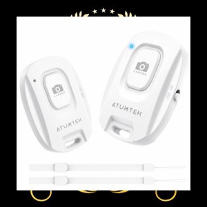 【スマホで簡単操作 ？ 2023冬発売】 ATUMTEK スマートフォン用Bluetoothリモコンシャッター ワイヤレス 自撮りリモコン - スマホのカメ