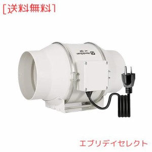 Hon＆Guan ダクトファン 150mm 強力 省エネ 静音 ダクト用換気扇 塗装ブース用 家焼肉 中間取付 丸形タイプ 産業用換気扇 (HF-150P)