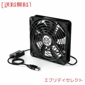 ELUTENG USBファン 12cm 冷却ファン 強力 冷却扇風機 静音 長持ち玉軸受 PCファン 3段階調節 USB Fan 冷却クーラー 薄型 長寿命 5V 1500R