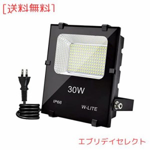 Depuley 【明るい】 led 投光器 30w 作業灯led ライト 灯光器 3000LM 高輝度 昼光色 PSE適合 IP66 屋外 防水 100V対応 フラッドライト ガ