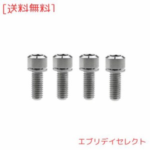 Dingtai 自転車Vブレーキハブ用ワッシャネジアレン六角ボルトを固定チタンの M6x16/18/20/25mm 4個の (チタンカラー, M6x20mm)