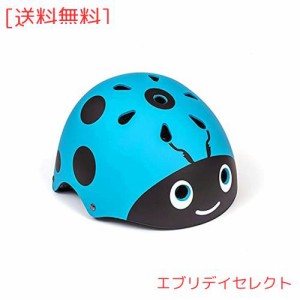 KUFUN 自転車 ヘルメット 子供 小学生 通学用ヘルメット キッズ 幼児 てんとう虫 スケボー 軽量 高剛性 ロードバイク(？, S)