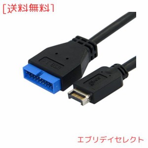 Cablecc USB 3.1 フロントパネルヘッダー USB 3.0 20ピンヘッダー延長ケーブル 20cm ASUS マザーボード用