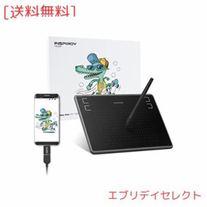 HUION ペンタブレット ペンタブ H430P 4.8×3インチ Windows Mac Android Chrome OS 88.0以上に対応 充電不要ペン 4096レベル筆圧 OTGア