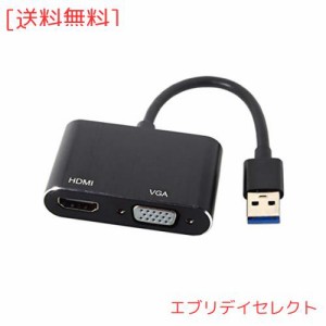 JSER USB 3.0 ＆ 2.0 - HDMI ＆ VGA HDTVアダプターケーブル 外部グラフィックスカード Windows Macノートパソコン対応