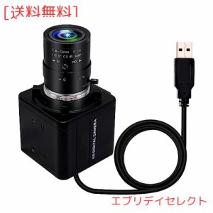 ELP USB カメラ 2MP ウェブカメラ 2.8-12mm バリフォーカルレンズ 1080P USB カメラ H.264 フォーマット低照度補正ウェブカメラ ズームイ