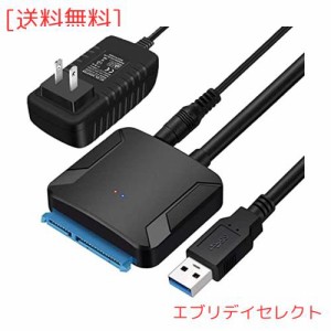 Runbod SATA USB 変換ケーブル 3.5インチ HDD SATA USB変換アダプタ 2.5インチ HDD SSD USB 変換ケーブル PSE認証済12V/2A電源付き SATA3