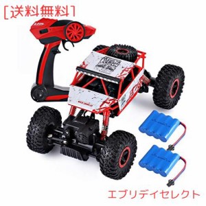 ラジコンカー こども向け RCカー 2つのバッテリー 付 2.4GHZ 4WD オフロードリモコンカー ラジコンオフロード 四駆 電動オフロードバギー