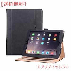 ProCase iPad 2 3 4 ケース (旧モデル) スタンドフォリオカバーケース 適用機種： iPad 2/iPad 3/iPad 4−ブラック