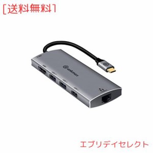 USB CハブType CハブAnkmax P631HG USBハブ [1Gbps LAN/4K HDMI/PD充電Type-C/USB3.1*3]Type C ハブ有線LAN アダ, プター高速データ転送 