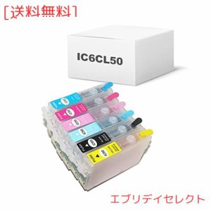 エプソン 6色 IC6CL50 互換詰め替えカートリッジ インク付き 自動リセットチップ 付き EPSON EP-802A EP-803A EP-803AW EP-804A EP-804AW