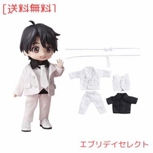 rakulifey オビツ11用衣装 スーツセット OB11サイズ服 オビツ服 ５色 (white)