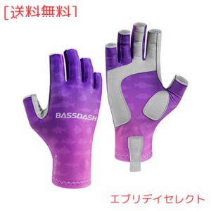 Bassdash(バスダッシュ) 釣り グローブ レディース UPF 50+ UVカット 釣り手袋 日焼け防止 速乾 3/4フィンガー フィッシンググローブ