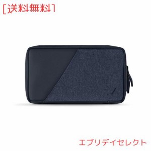 NATIVE UNION STOW Organizer - プレミアム 耐久キャンバス 旅行用収納ポーチ ケーブル 充電器 SIMカードなど収納 (Indigo)