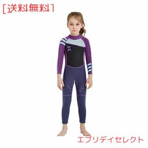 HIUGO 2.5mm 子供ウェットスーツ 男女兼用 キッズ ウェットスーツ 子供用 水着 男の子 女の子 スイムウェア 防寒保温 上下一体 ワンピー