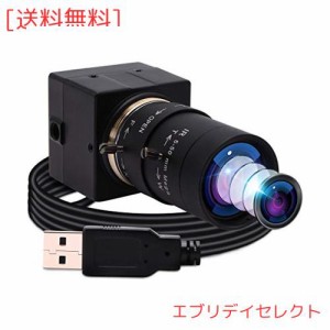 ELP 800万画素ウェブカメラ 5-50mm手動可変焦点レンズ HD画質 8MPズーム Sony IMX179搭載USB2.0 Webカメラ 付き バリフォーカルレンズフ