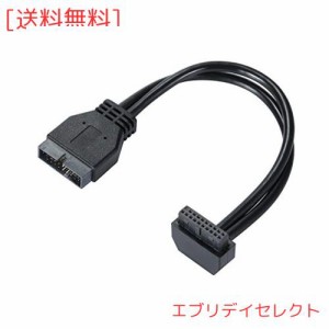 MZHOU SATA USB延長ケーブル-USB3.0マザーボード前面19ピンオス-メス延長ケーブル18cm高速接続（インターフェースは外側を向いています）