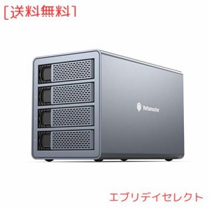 Yottamaster HDDケース 3.5インチ デイジーチェーン機能搭載 USB3.1 Gen.2 Type-C接続 4Bay ハードディスクケース 18TB×4台搭載可能 中