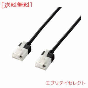 エレコム LANケーブル CAT6A 10m ツメが折れない cat6a準拠 スーパースリム ブラック LD-GPASST/BK100