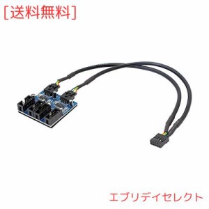 CERRXIAN 内部usb 増設 usb2.0 ヘッダー 分岐 usb2.0 内部 増設 マザーボード USB2.0 9ピンコネクタ 1〜4 拡張ハブ usb 増設 2.0 内部USB